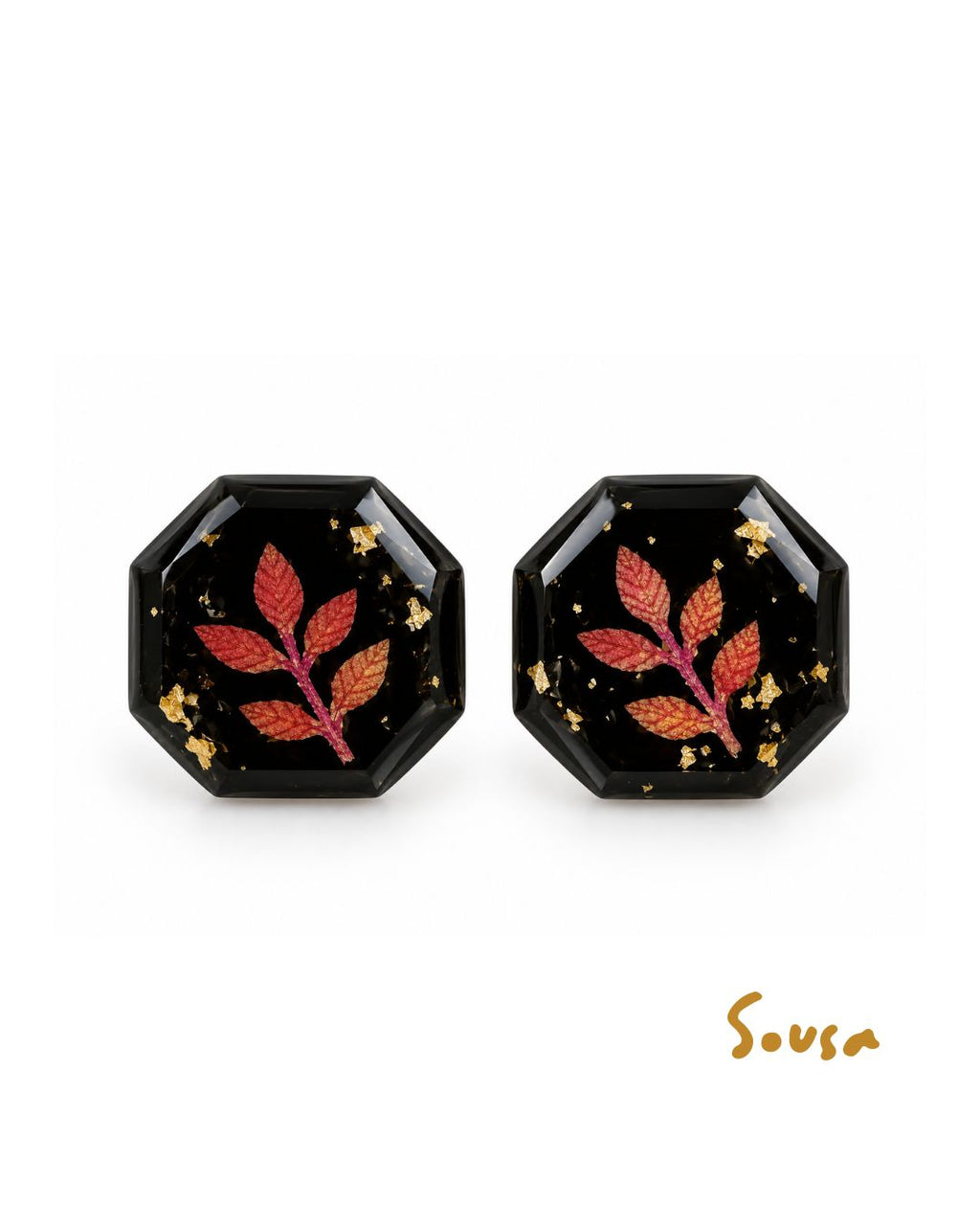 Brincos Matéria | Folhas Secas e Dourados Artesanais