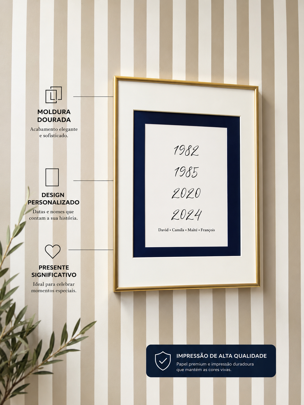 Quadro Personalizado | Datas que Contam a Sua História
